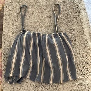 Blue and white stripes top